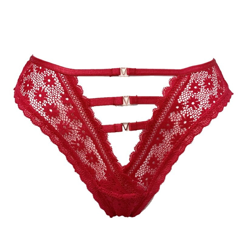 V-Cut Low-Waist Lace Thong