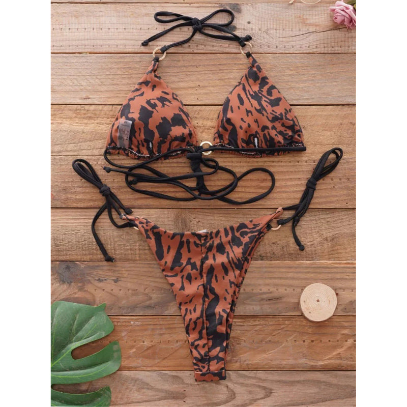 Women's Summer Stylish Solid Color Bikini