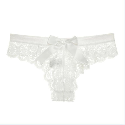 Floral Lace Bow Breathable Briefs