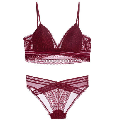 French Lace Push Up Brassiere And Panty Sets