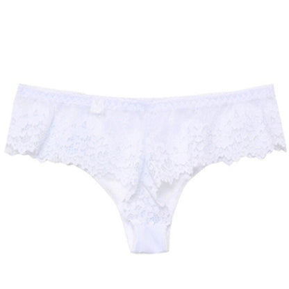 Low-waist Lace Embroidery Hollow out Thong