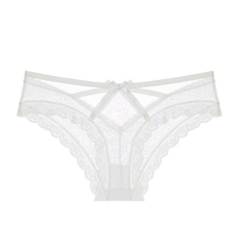 Lace Low-waist Transparent Briefs For Women