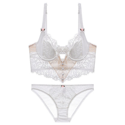 French Lace Hollow Out Bra And Panty Set