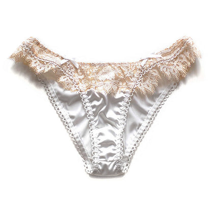 Eyelashes Lace Low-waist Panties For Women