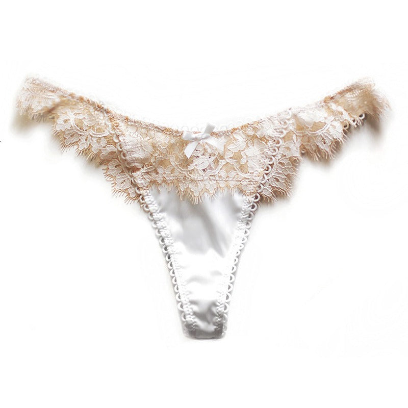 Eyelashes Lace Low-waist Panties For Women