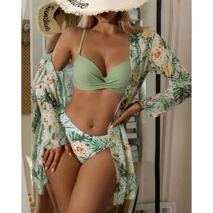 Women's Floral Twist Low Waist Bikini Sets