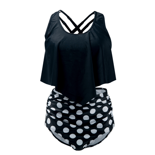 Black Polka Dot Beachwear