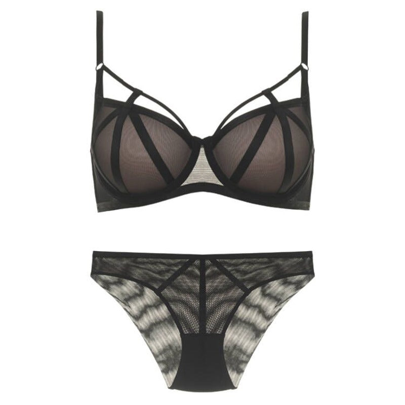 Classic Bandage Push Up Lace Bra And Panty Set