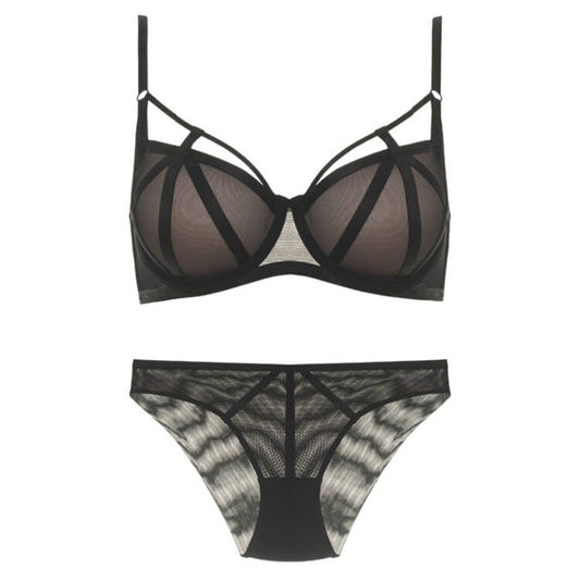 Classic Bandage Push Up Lace Bra And Panty Set