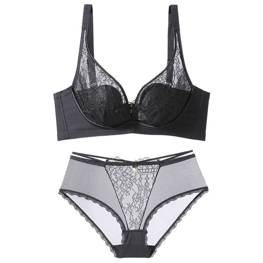 French Lace Push-Up Bra Sets With Adjustable Straps