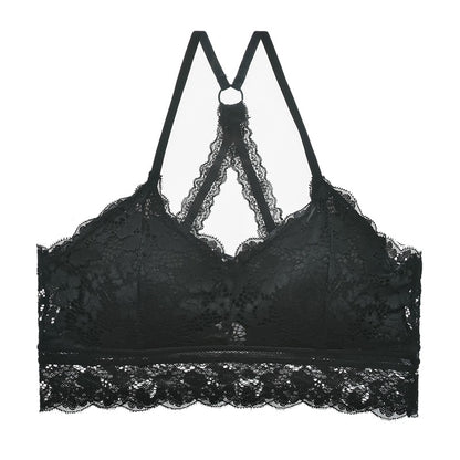 Back Lace Add-Pad Wireless Bra