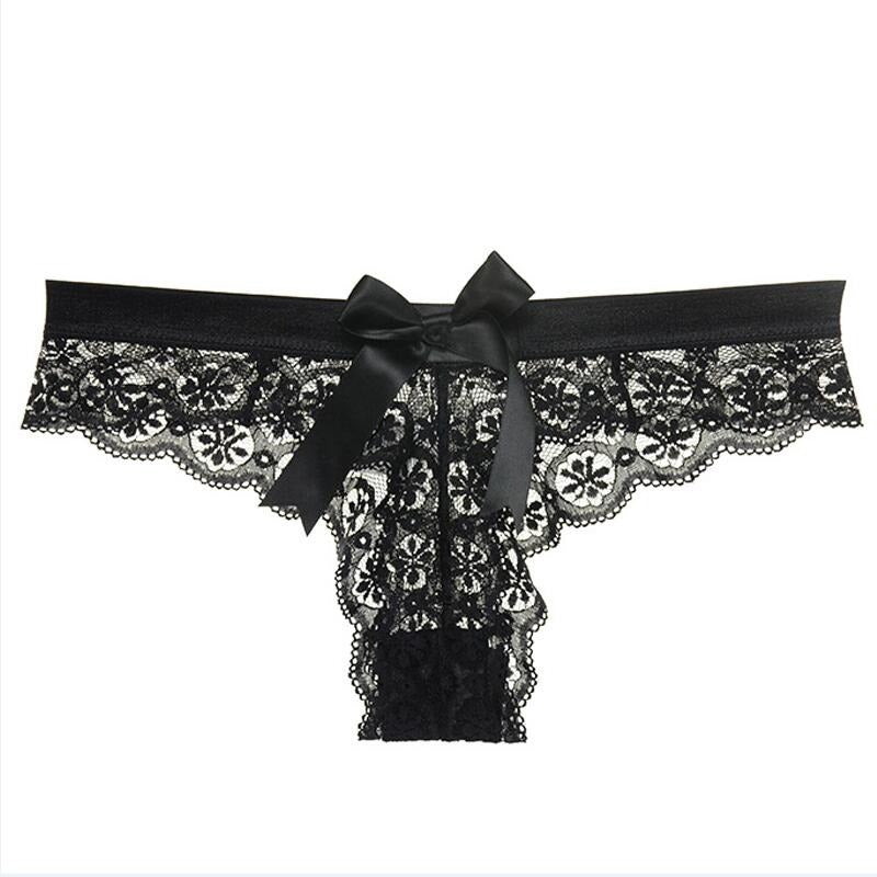 Floral Lace Bow Breathable Briefs