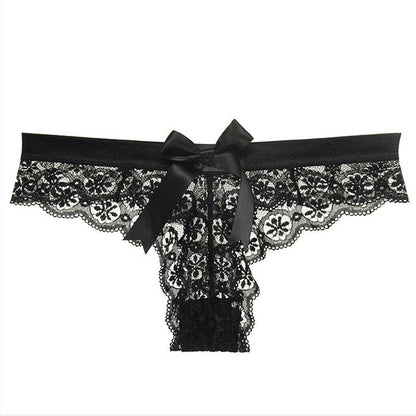 Floral Lace Bow Breathable Briefs