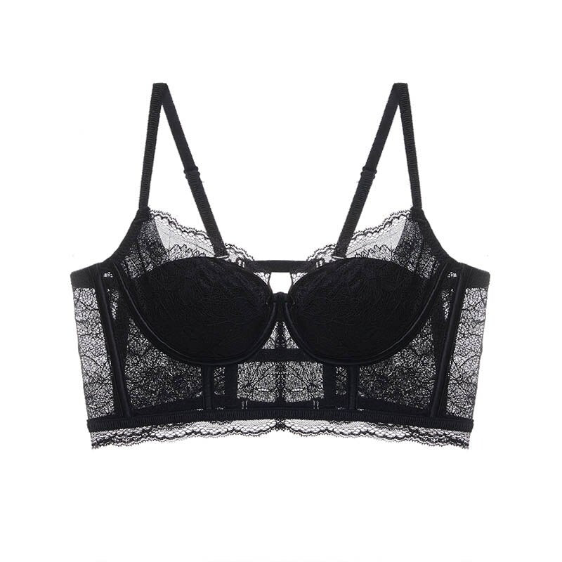 French Embroidery Lace Transparent Push Up Bra Sets