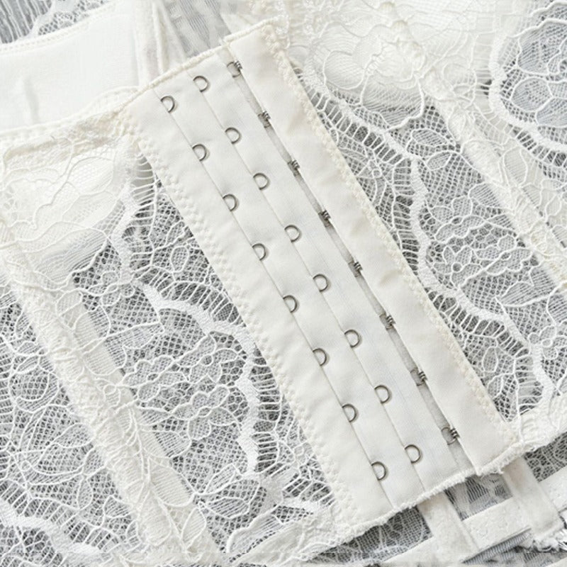 Embroidered Lace Gathered Lingerie For Women