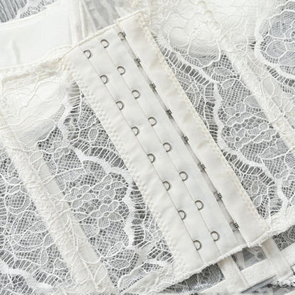 Embroidered Lace Gathered Lingerie For Women