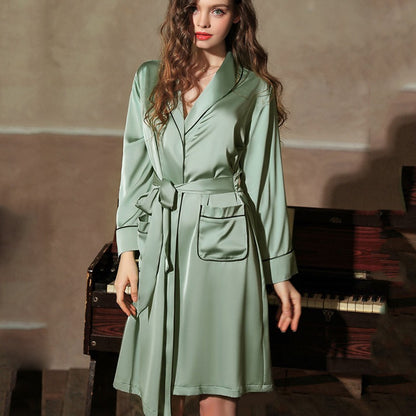 Satin Robe Sleepwear Nightdress