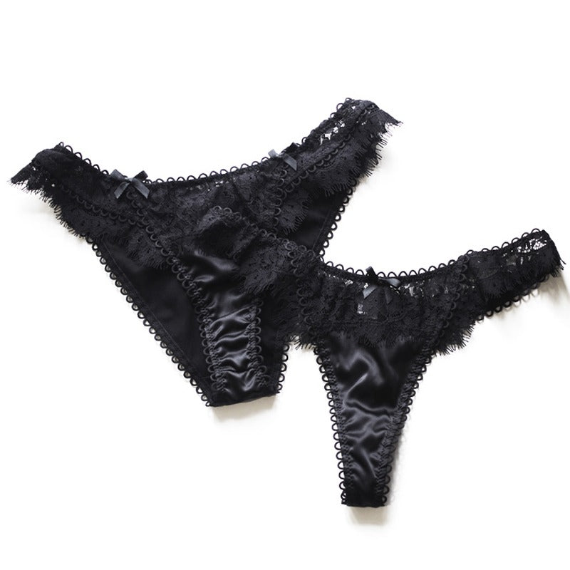 Eyelashes Lace Low-waist Panties For Women