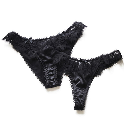 Eyelashes Lace Low-waist Panties For Women