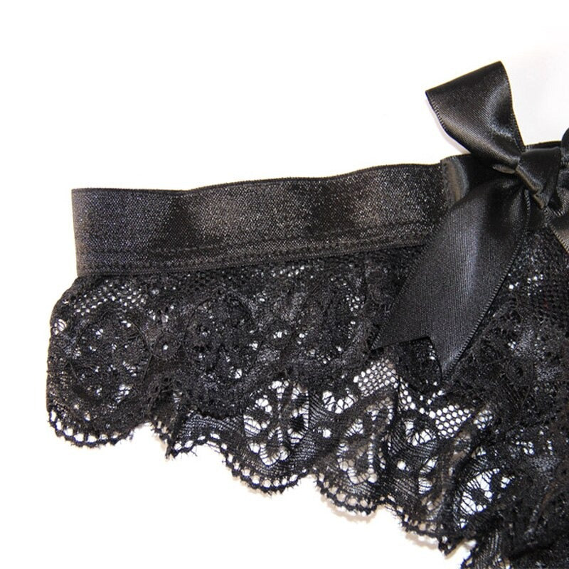 Floral Lace Bow Breathable Briefs