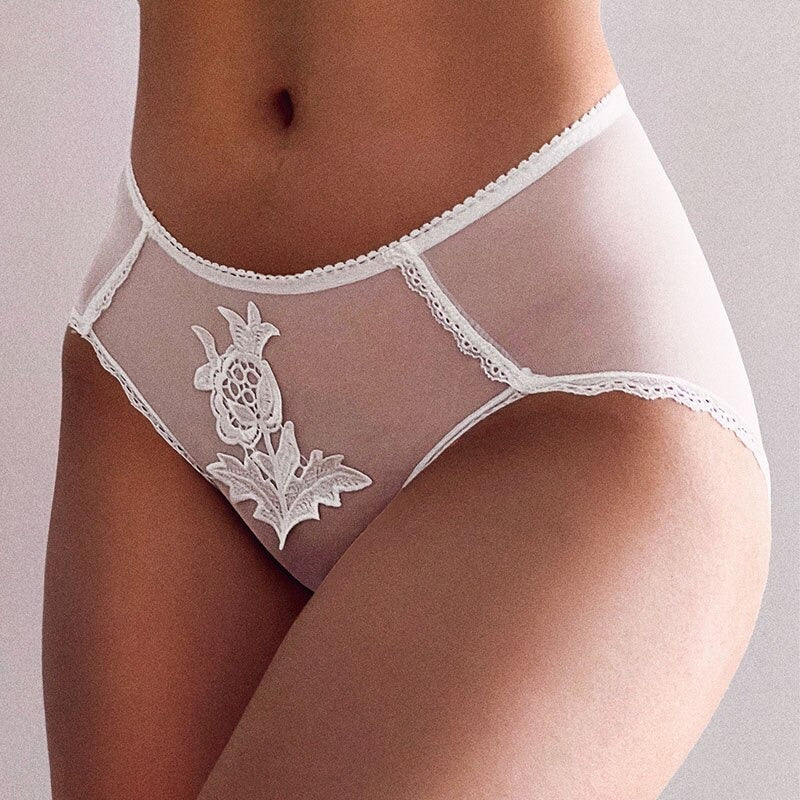 Transparent Hollow Out Net Lace Underpants