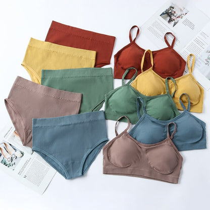 Seamless Elastic Underwear And Wire-Free Bra