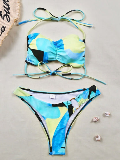 Geometric Print Swimwear