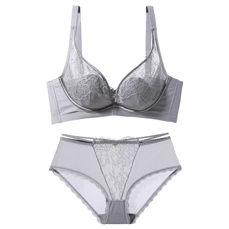 French Lace Push-Up Bra Sets With Adjustable Straps