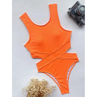 Women One Piece High Neck Swimsuit