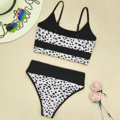 Leopard Patchwork Swimwear