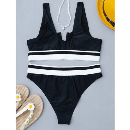 High Waist Bandeau Push Up Bikini