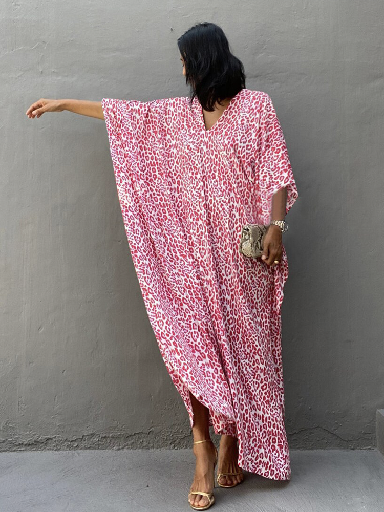 Vibrant Animal Print Kaftan