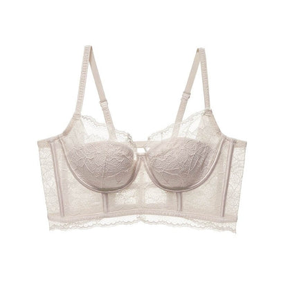 French Embroidery Lace Transparent Push Up Bra Sets