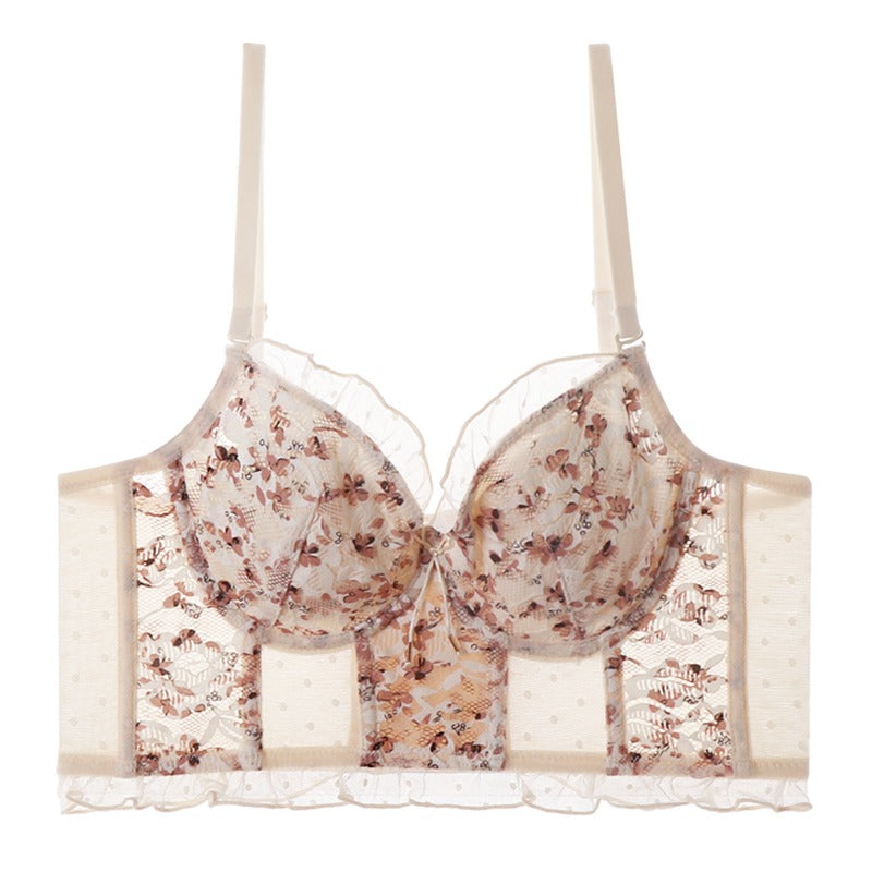 French Embroidery Lace Body Shaping Push Up Bra Sets