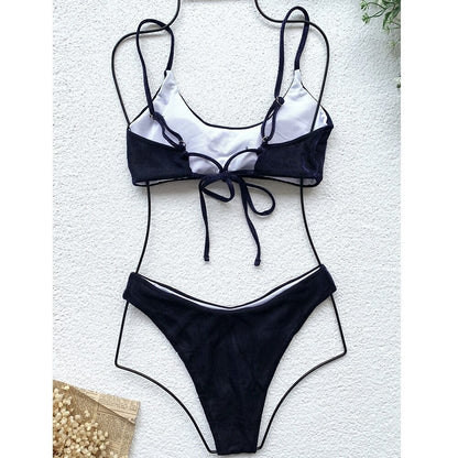 Shiny Two Pieces Bikini Set