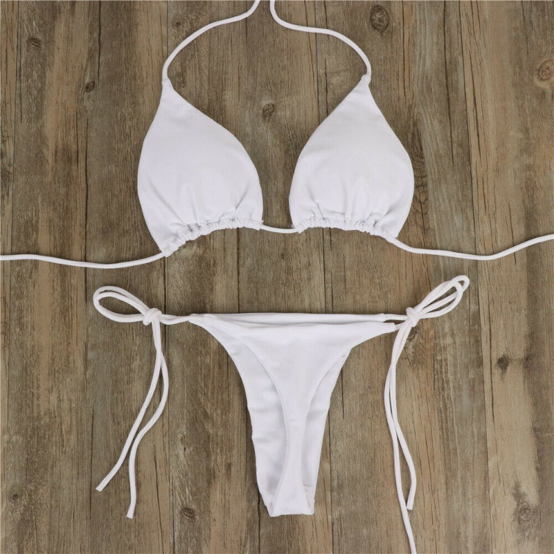 Women's Push-up Bra High Cut Bikini Set