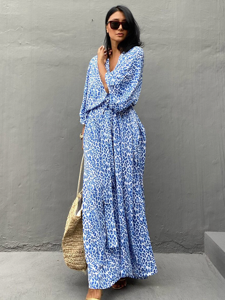 Vibrant Animal Print Kaftan