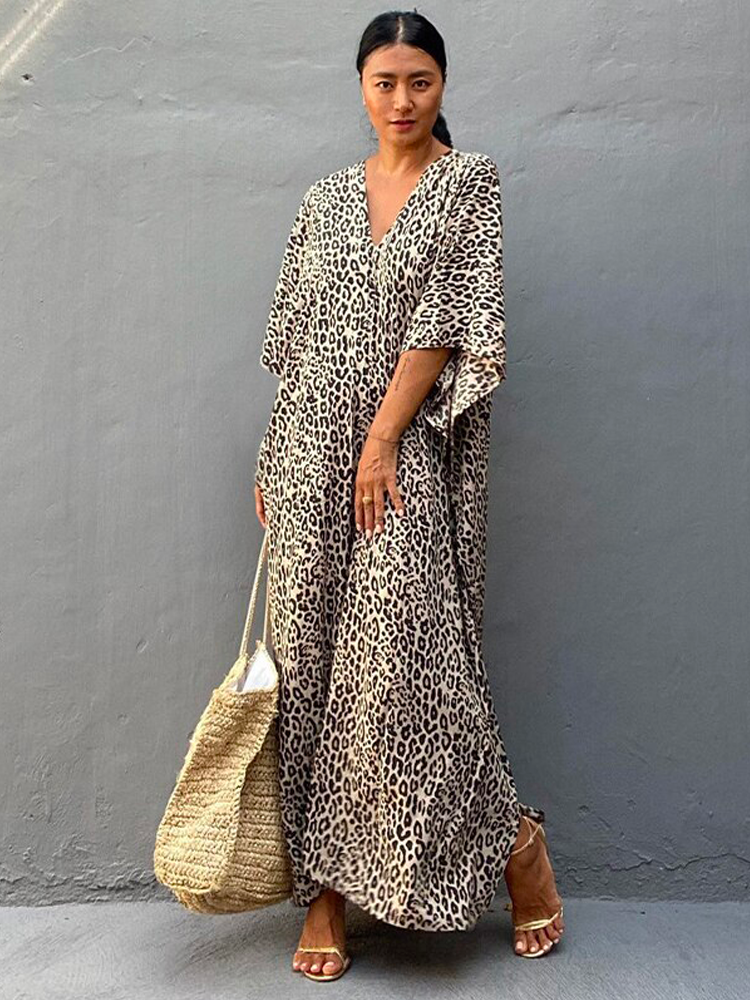 Vibrant Animal Print Kaftan