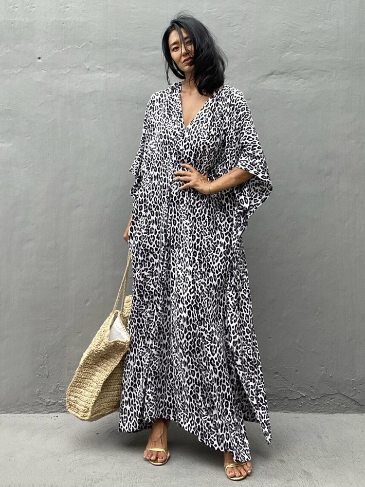 Vibrant Animal Print Kaftan