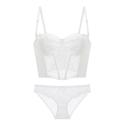 French Embroidery Rubber Bone Push Up Bra And Panty Set