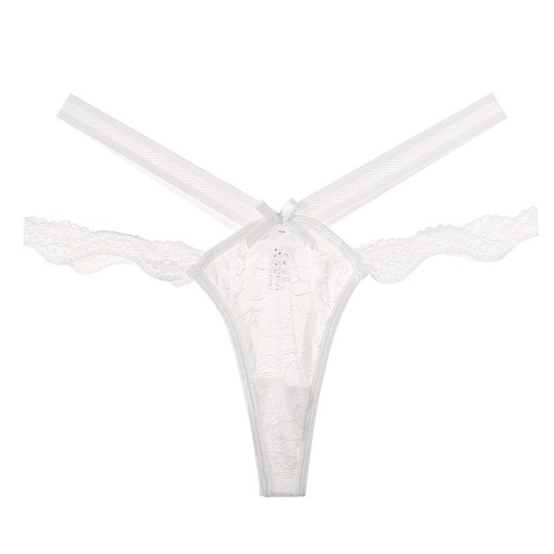 Transparent Bow Low-Waist Underpants For Women