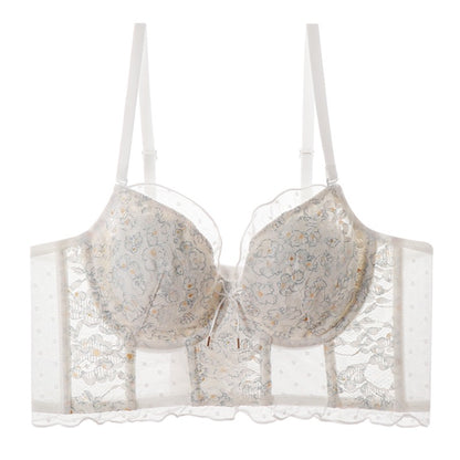 French Embroidery Lace Body Shaping Push Up Bra Sets