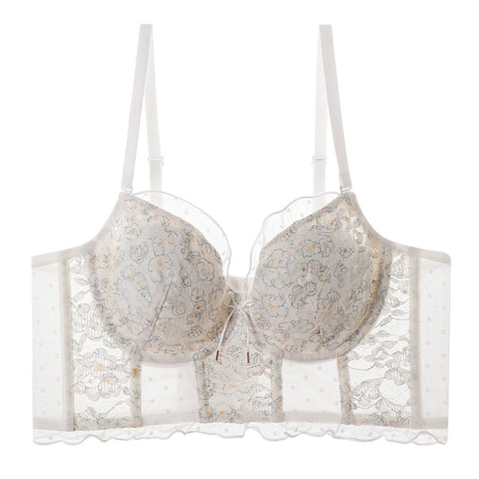 French Embroidery Lace Body Shaping Push Up Bra Sets