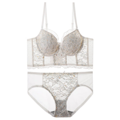 French Embroidery Lace Body Shaping Push Up Bra Sets