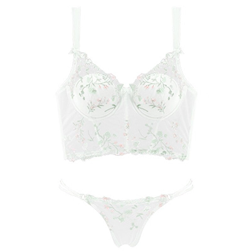 French Embroidery Lace Push Up Lingerie Sets