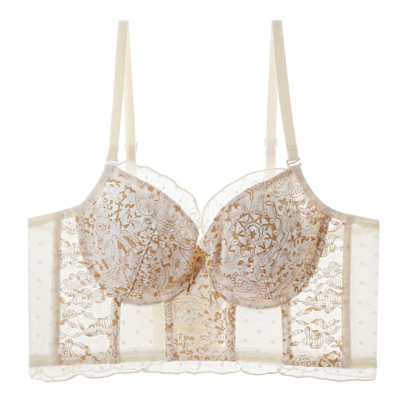 French Embroidery Lace Body Shaping Push Up Bra Sets